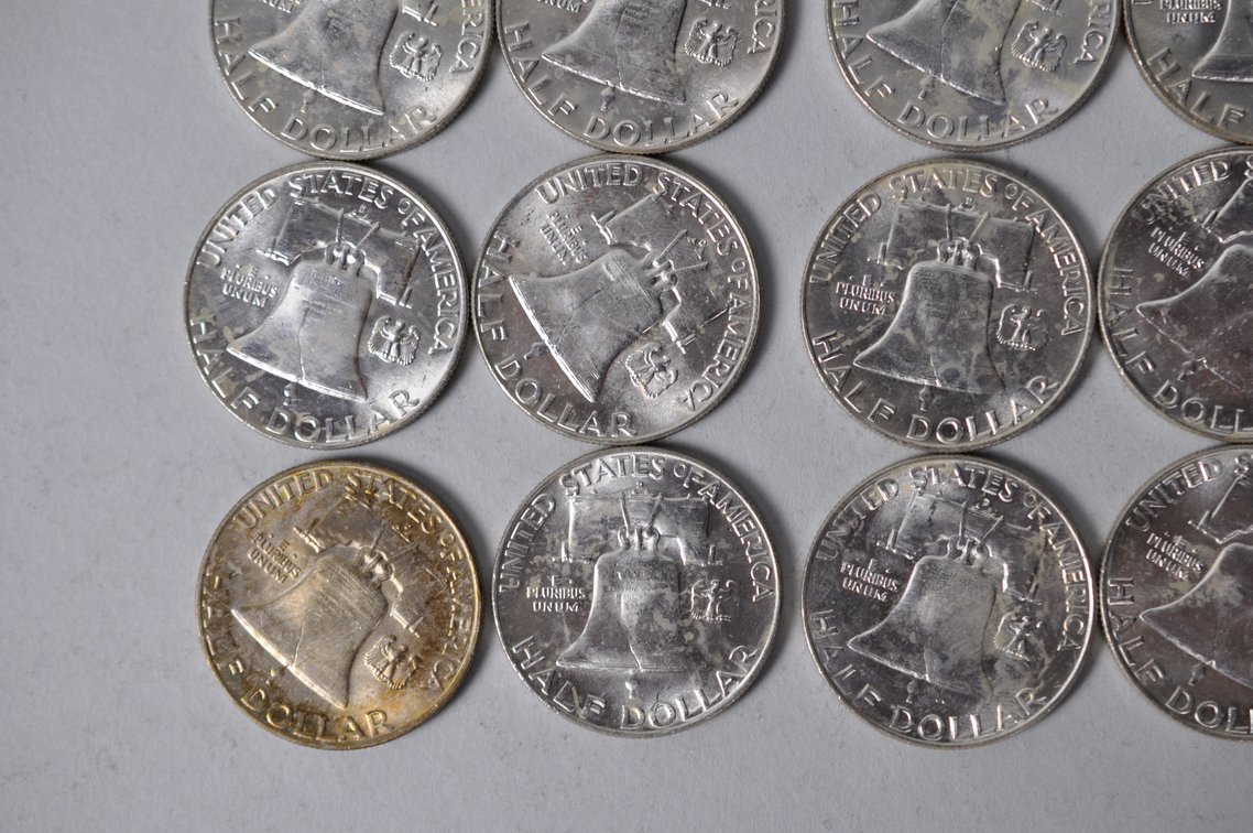 1957 US Silver Half Dollars, photo 10 of 11