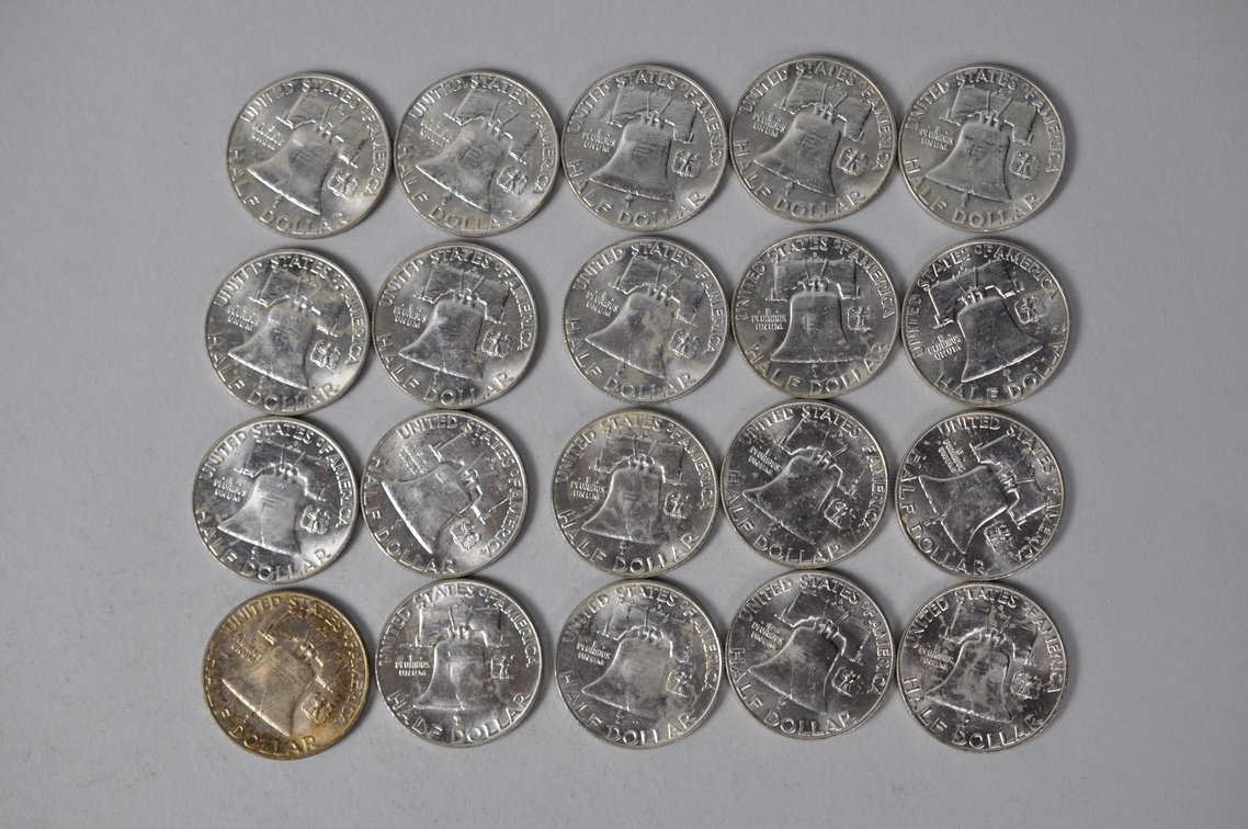 1957 US Silver Half Dollars, photo 7 of 11