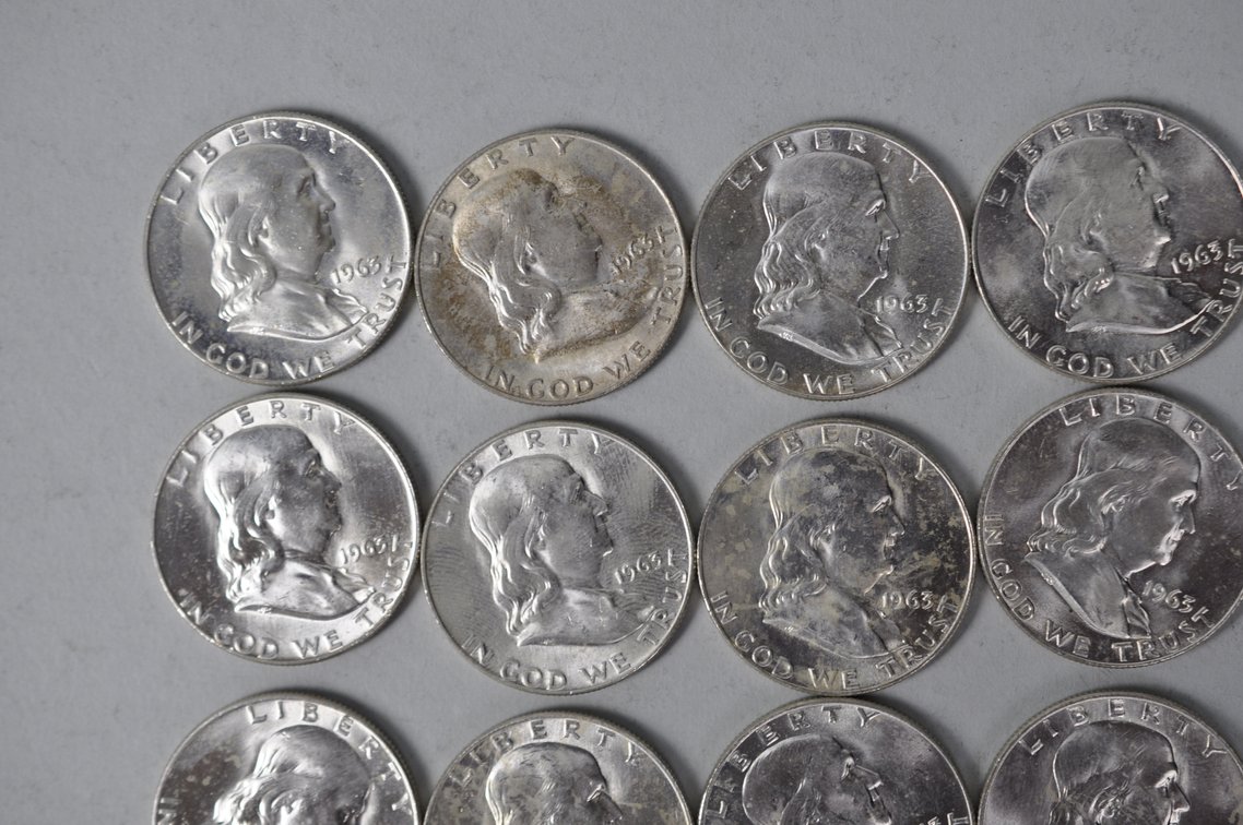1963 US Silver Half Dollars, photo 2 of 12