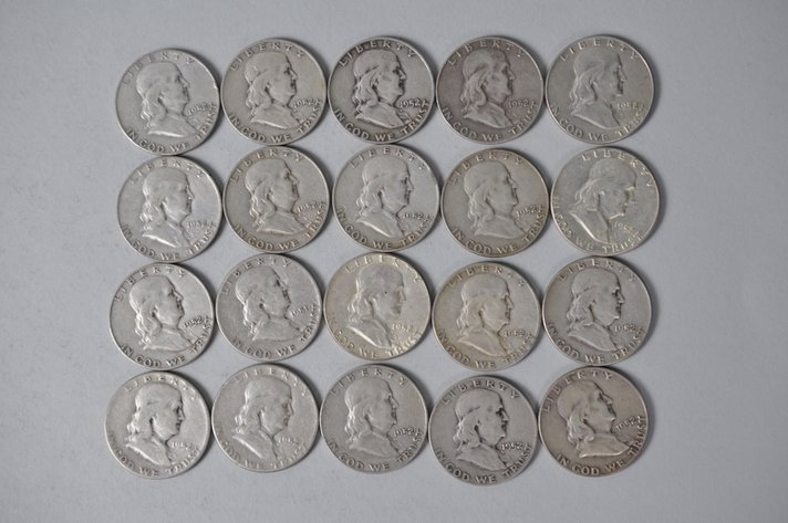 1951-1952 US Silver Half Dollars