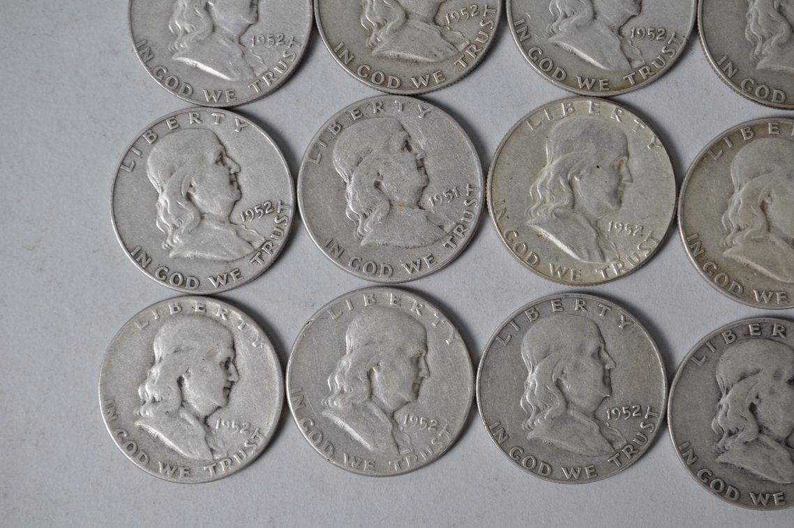 1951-1952 US Silver Half Dollars, photo 4 of 10