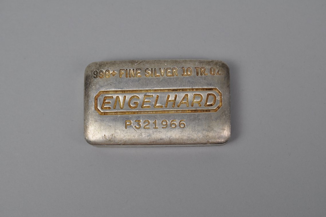 Engelhard .999 Fine Silver 10 ozt. Bar, photo 2 of 7