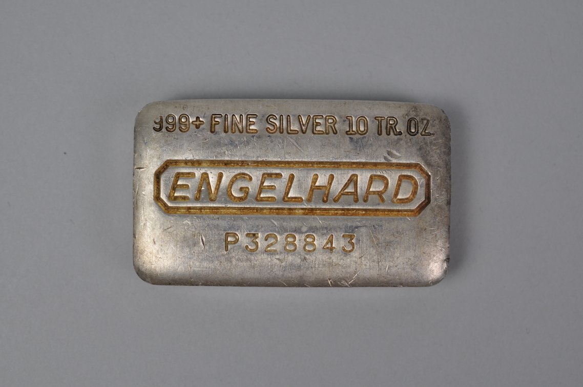 Engelhard .999 Fine Silver 10 ozt. Bar, photo 2 of 7