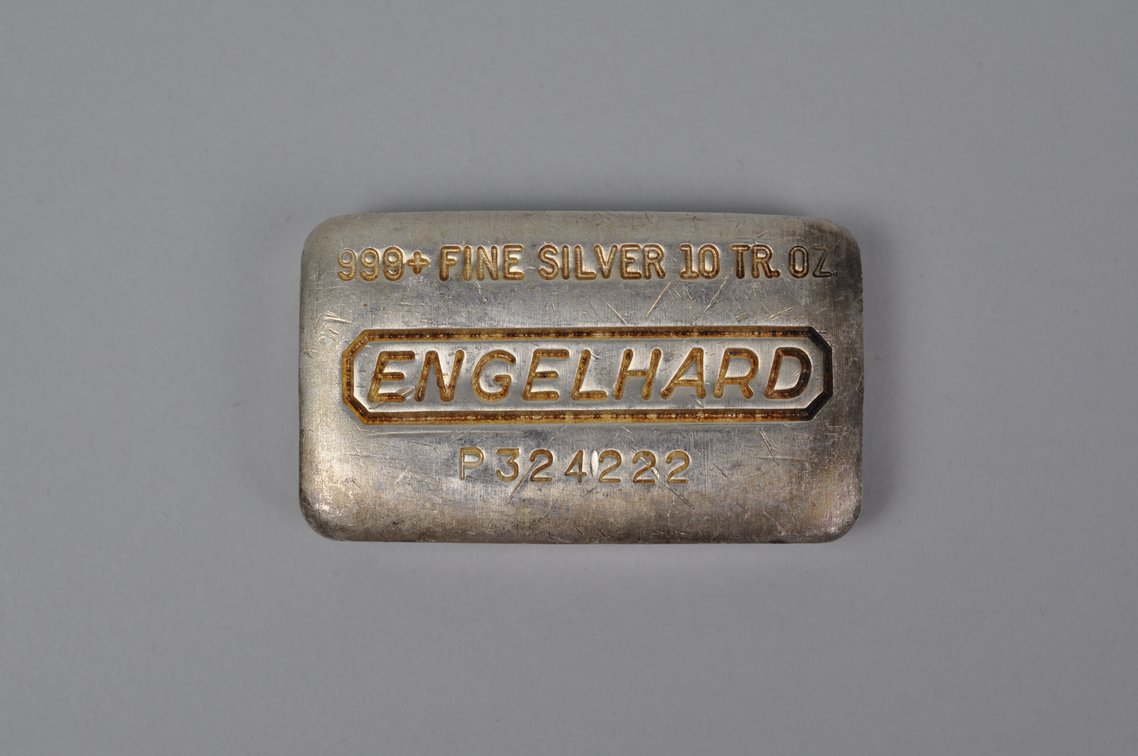 Engelhard .999 Fine Silver 10 ozt. Bar, photo 2 of 7