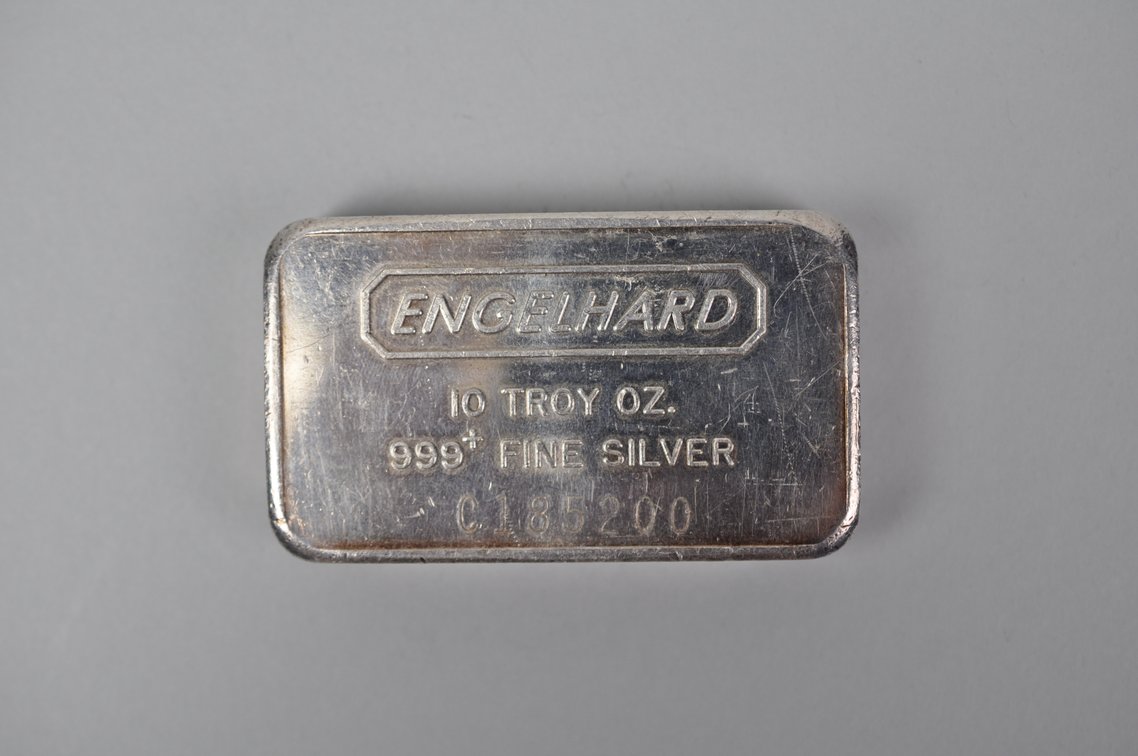 Engelhard .999 Fine Silver 10 ozt. Bar, photo 2 of 10