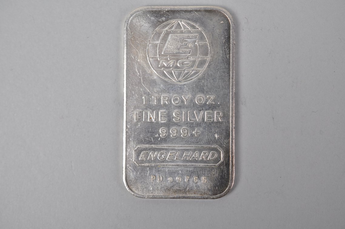 Engelhard .999 Fine silver 1 ozt. Bar, photo 4 of 7