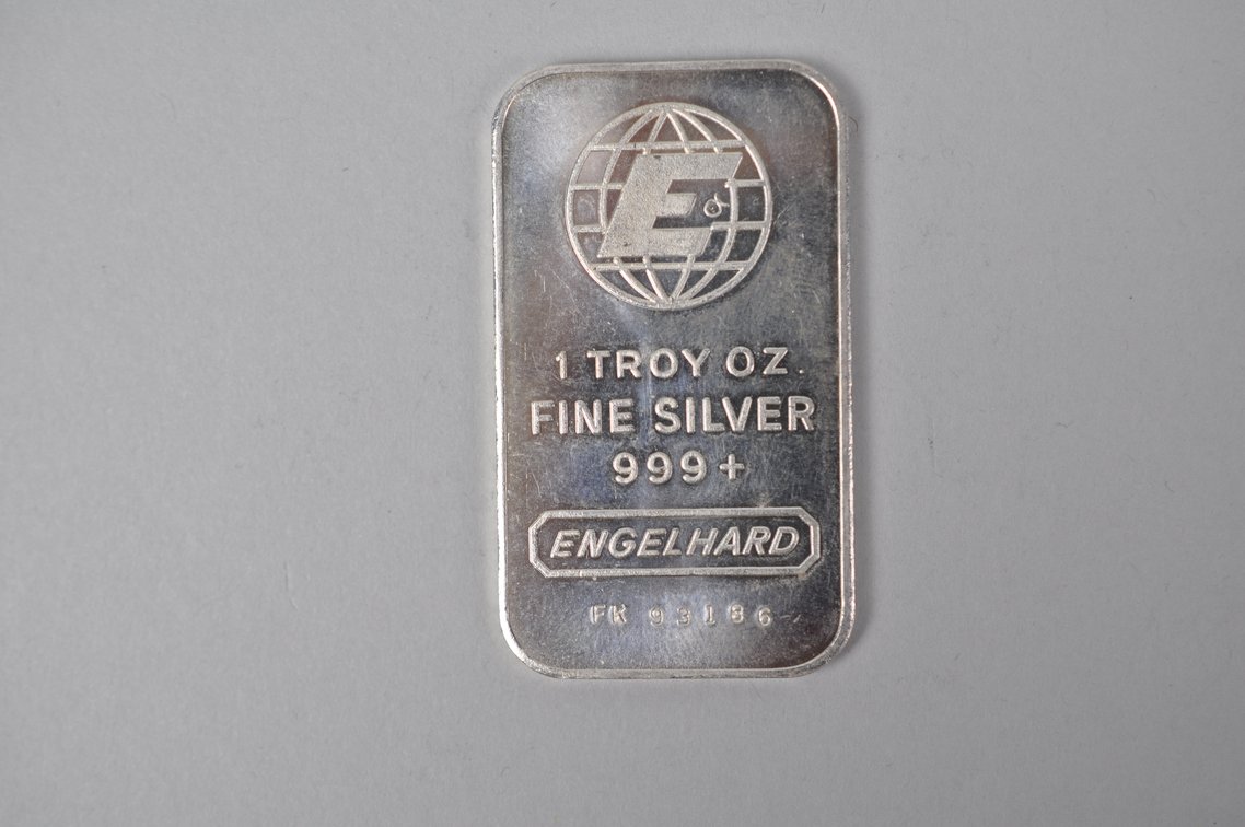 Engelhard .999 Fine Silver 1 ozt. Bar, photo 4 of 5