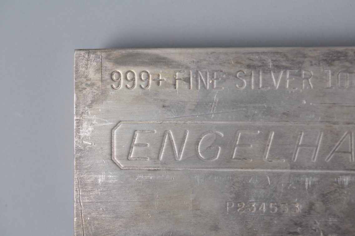 Engelhard 100 Tr. Ozt Engelhard P234553 Silver Bar, photo 4 of 16