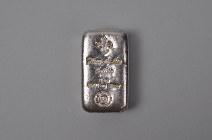 Fleur de Lis Bullion 10 ozt .999 Fine Silver Bar