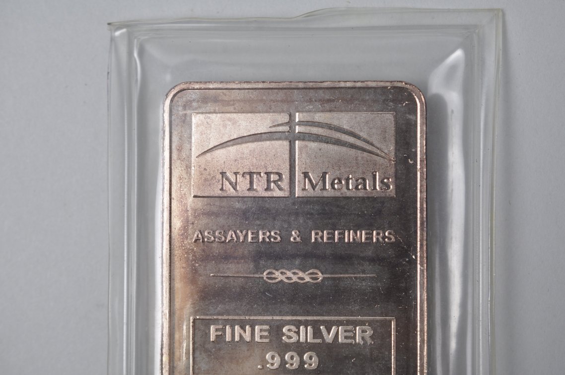 NTR Metals Assayers and Refiners Fine Silver .999 10 ozt Bar, photo 3 of 11