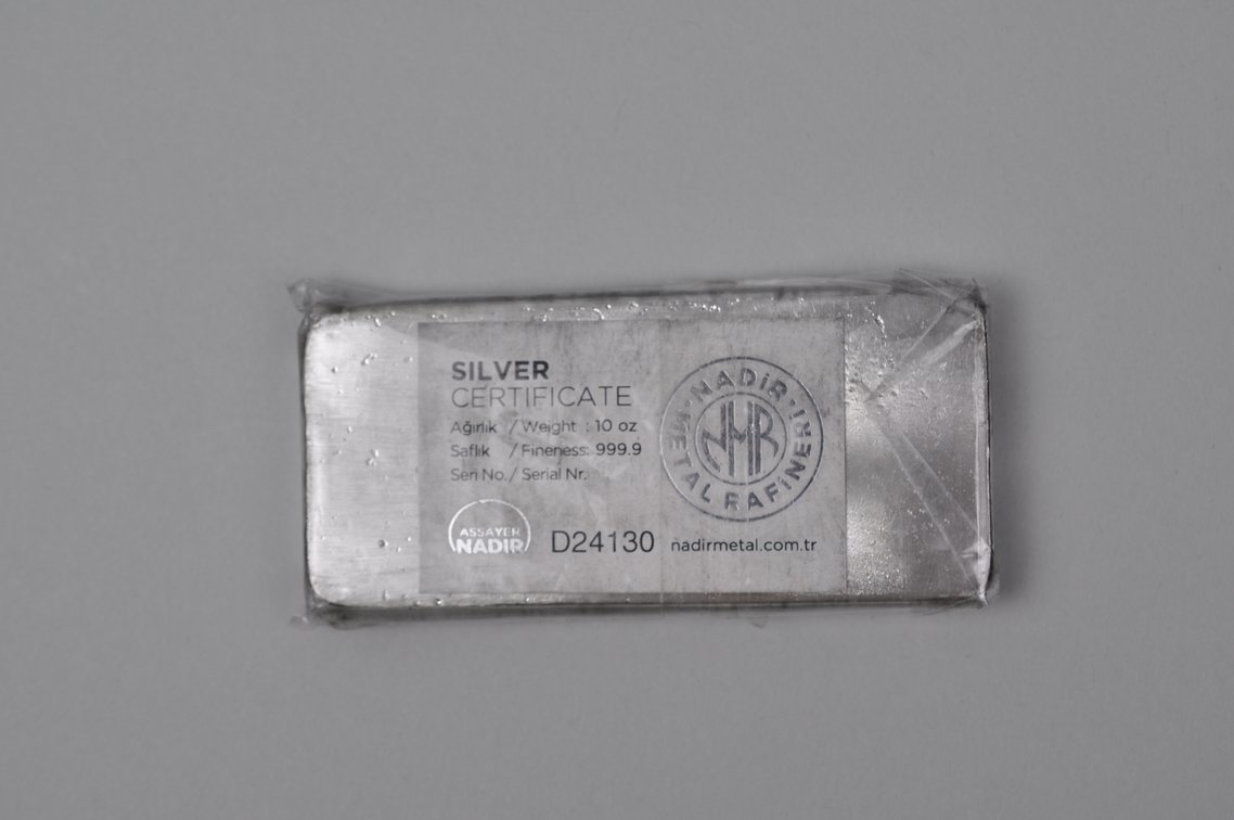 Nadir Rafineri Metal 10 ozt Silver 999,9 Assayer Nadir Bar, photo 8 of 9