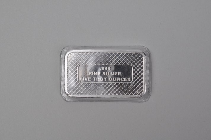 Fine Silver .999 Five Troy Ounce Bar