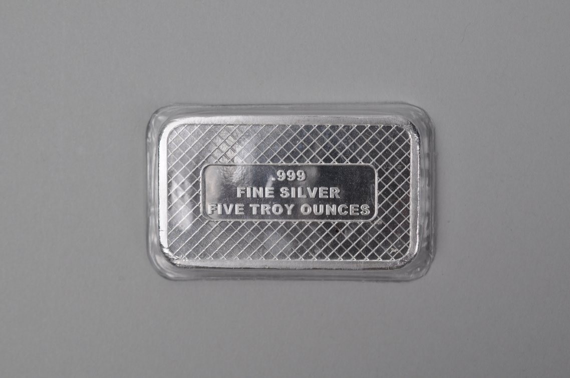 Fine Silver .999 Five Troy Ounce Bar, photo 2 of 7