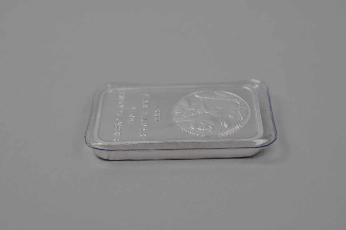 Silvertowne Buffalo Fine Silver .999 5 ozt Bar, photo 4 of 8