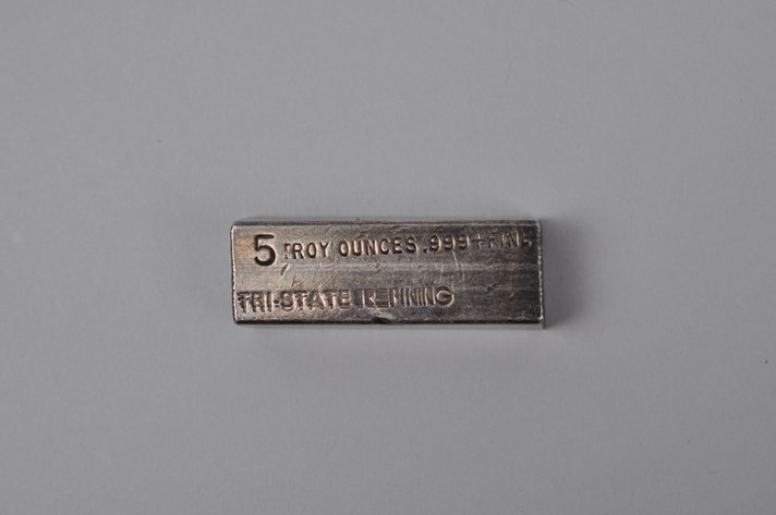 5 ozt Tri-State Refining .999+ Fine Silver Bar