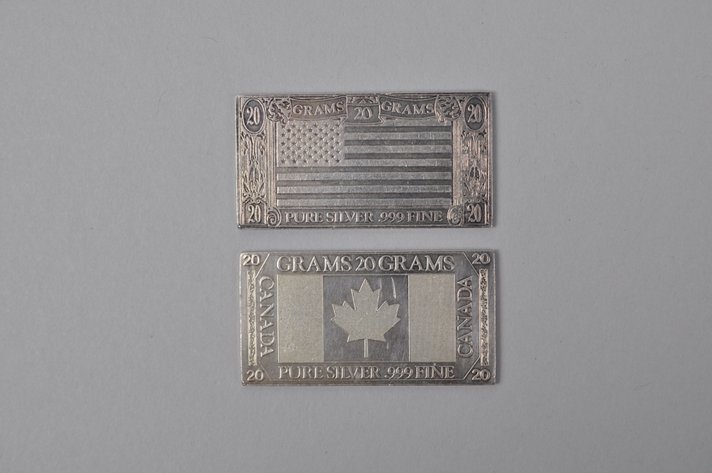 Two The Silver Mint 20 Gram Pure Silver .999 Silver Bars