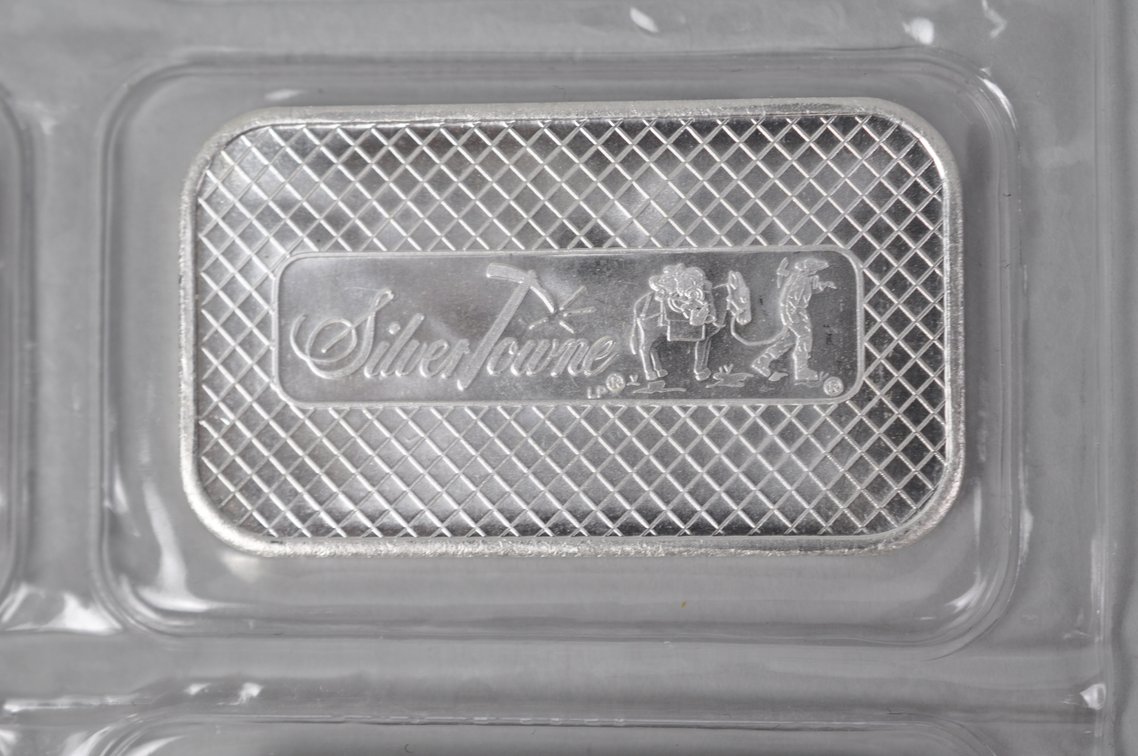 Silvertowne Ten 1 ozt. .999 Fine Silver Bars in Plastic Sheet, photo 14 of 14