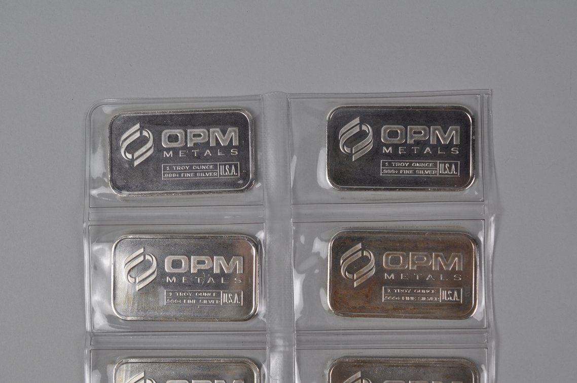 OPM Metals Ten 1 ozt. .999 Fine Silver Bars in Plastic, photo 3 of 15