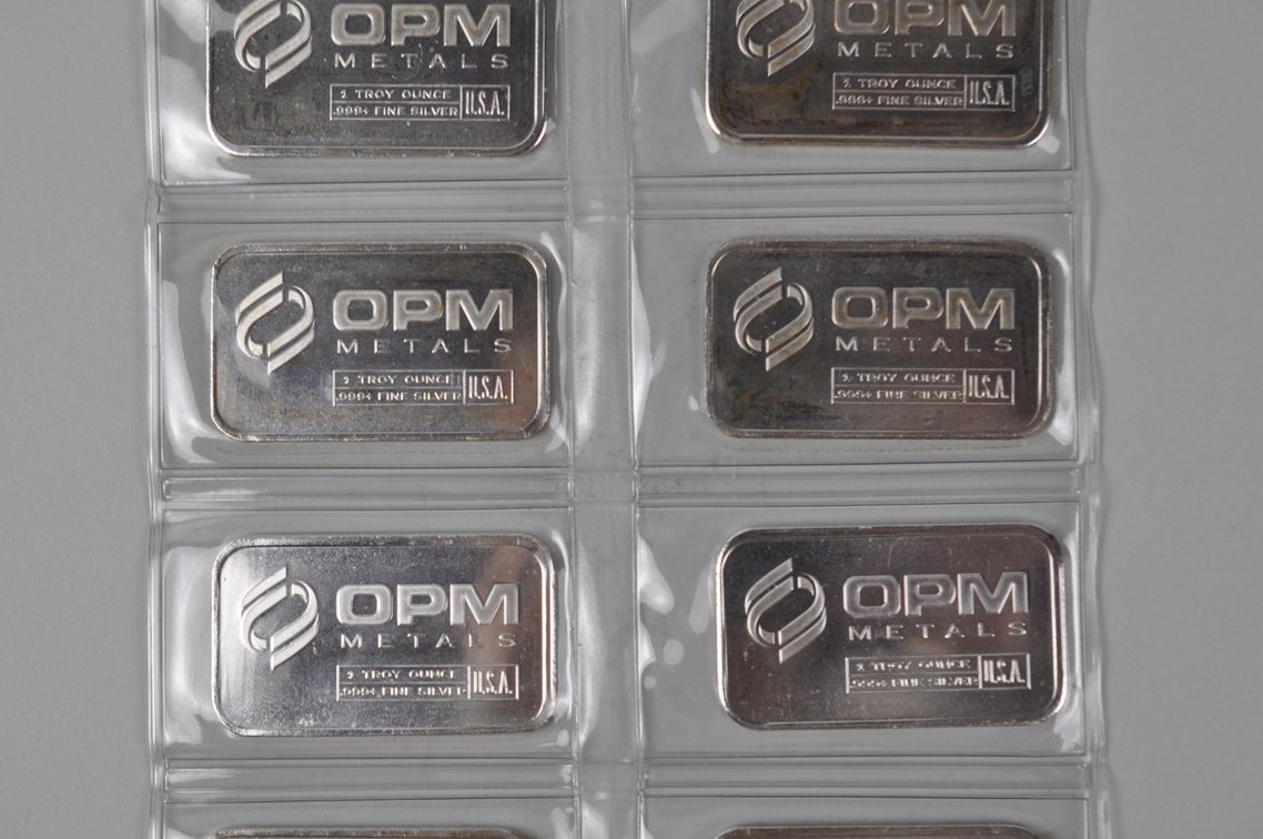OPM Metals Ten 1 ozt. .999 Fine Silver Bars in Plastic, photo 4 of 15