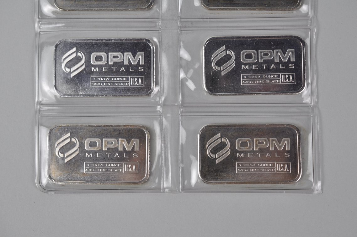 OPM Metals Ten 1 ozt. .999 Fine Silver Bars in Plastic, photo 6 of 15