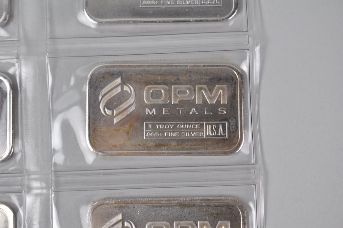 OPM Metals Ten 1 ozt. .999 Fine Silver Bars in Plastic, photo 8 of 15