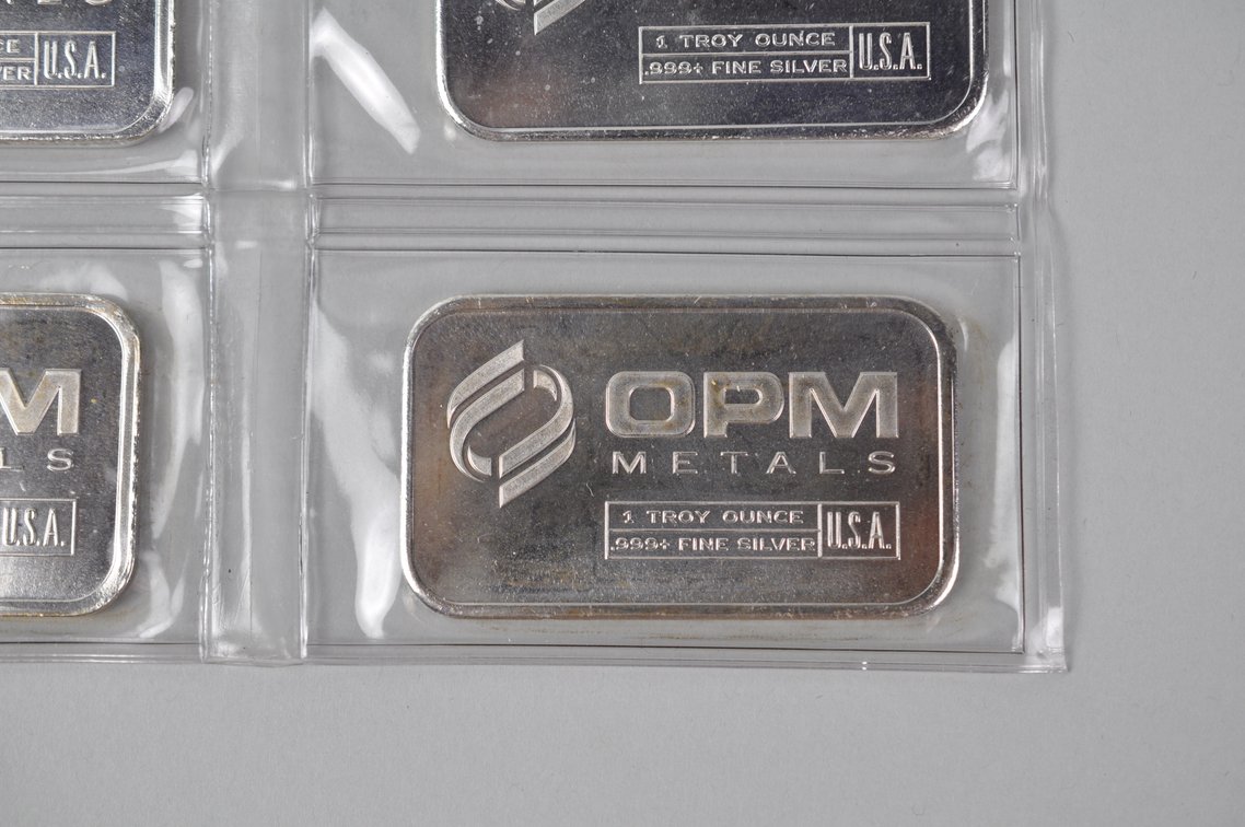 OPM Metals Ten 1 ozt. .999 Fine Silver Bars in Plastic, photo 9 of 15