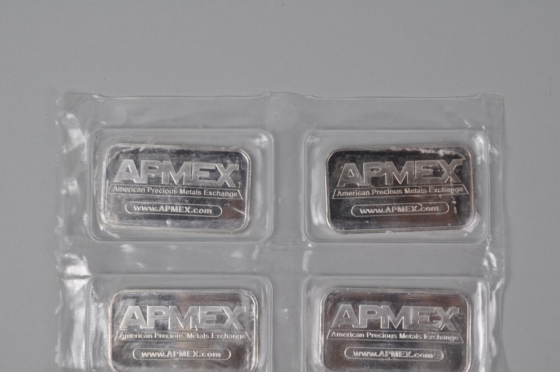 Eight American Precious Metals Exchange 1 Tray Ozt Fine Silver Bars, photo 3 of 15
