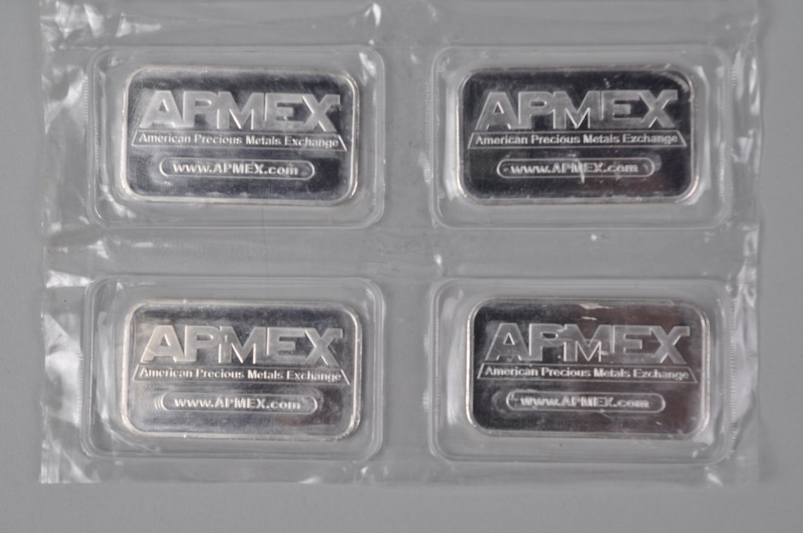 Eight American Precious Metals Exchange 1 Tray Ozt Fine Silver Bars, photo 6 of 15