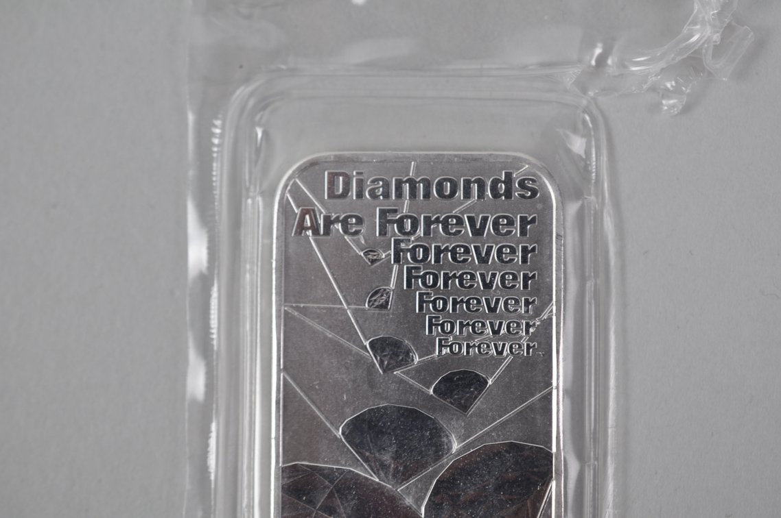 Two The Royal Mint 007 1 ozt .9999 Fine Silver Bars, photo 11 of 12