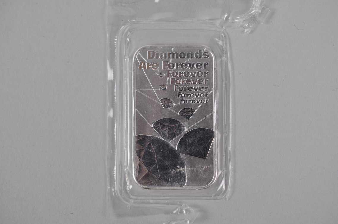 Two The Royal Mint 007 1 ozt .9999 Fine Silver Bars, photo 10 of 12