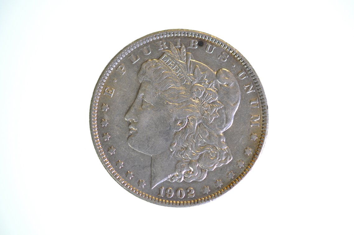 1902 Morgan Silver Dollar Philadelphia, photo 2 of 3