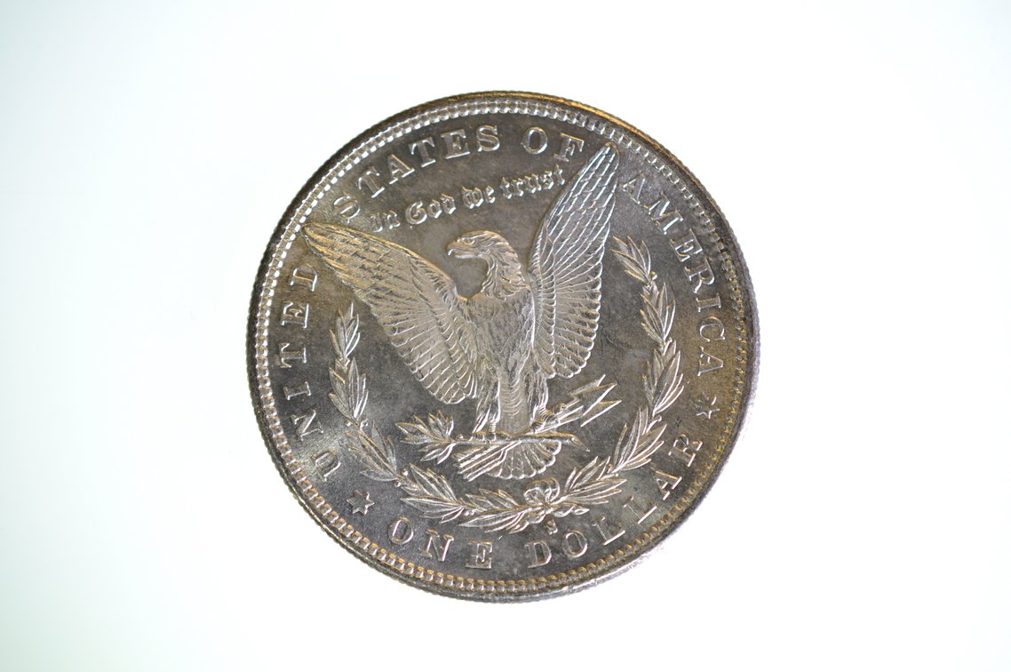 1880 Silver Morgan Dollar San Francisco, photo 2 of 2