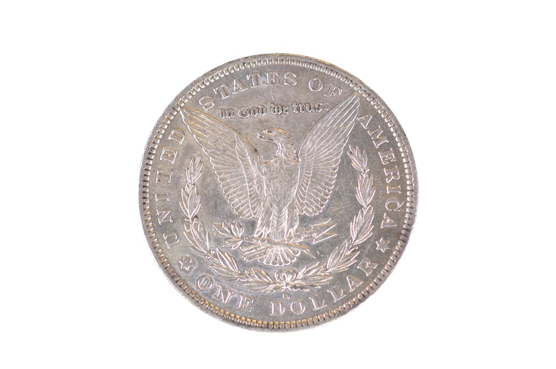 1880 Silver Morgan Dollar New Orleans, photo 2 of 2