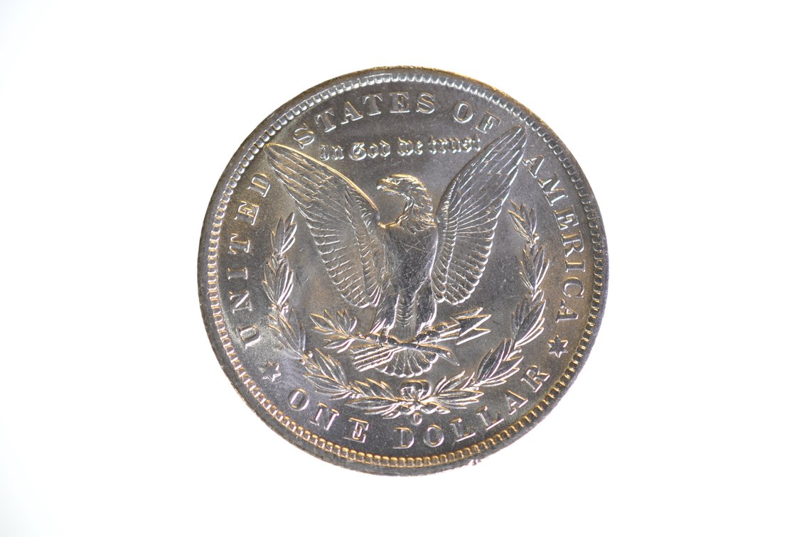 1890 Silver Morgan Dollar New Orleans, photo 2 of 2