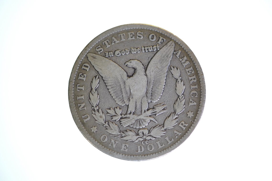 1891 Silver Morgan Dollar Carson City, photo 2 of 2