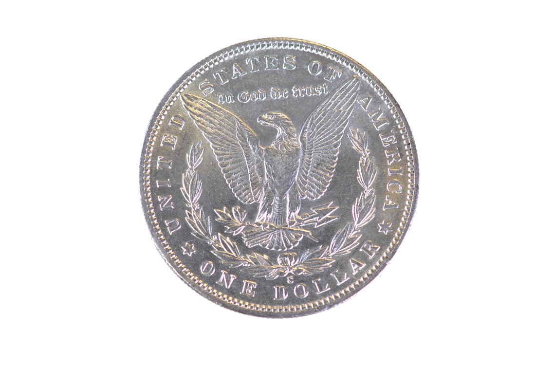 1891 Silver Morgan Dollar San Francisco, photo 2 of 2