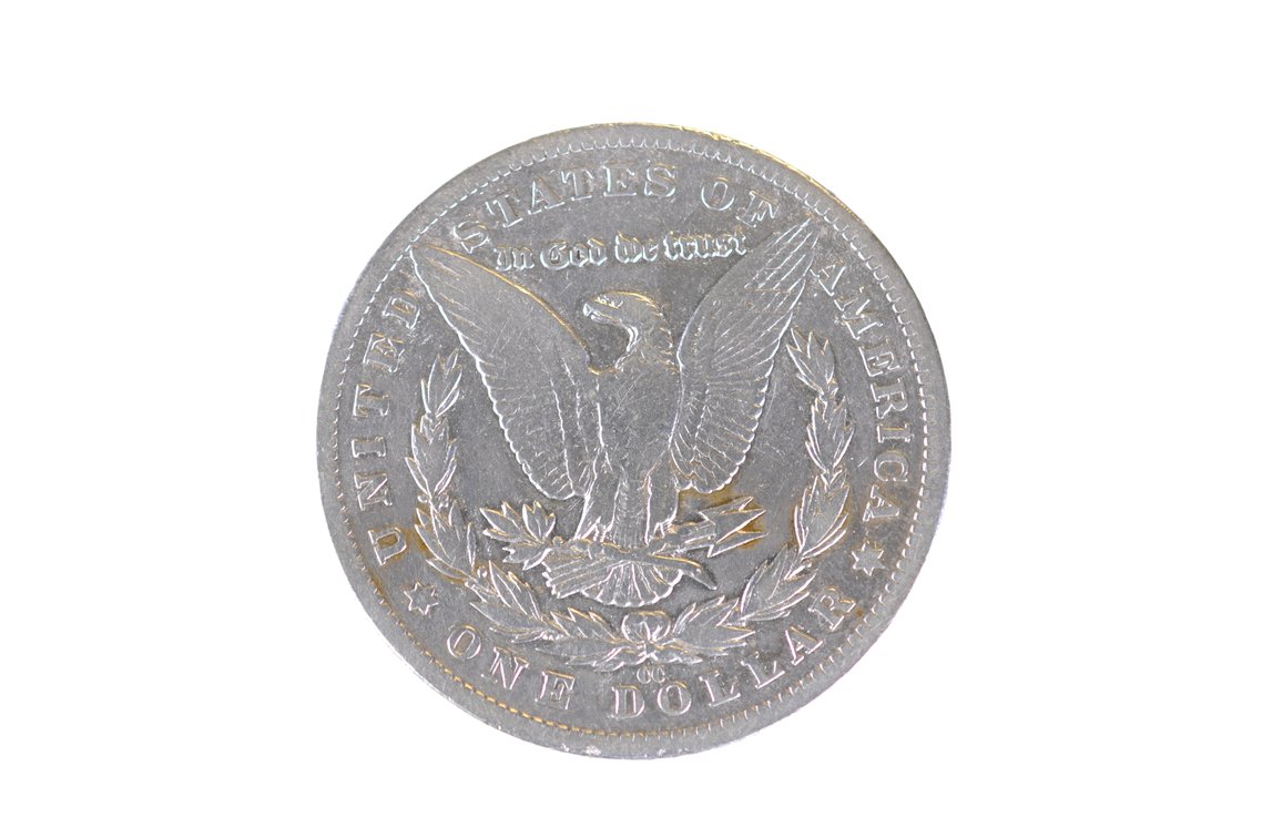 1892 Silver Morgan Dollar Carson City, photo 2 of 2