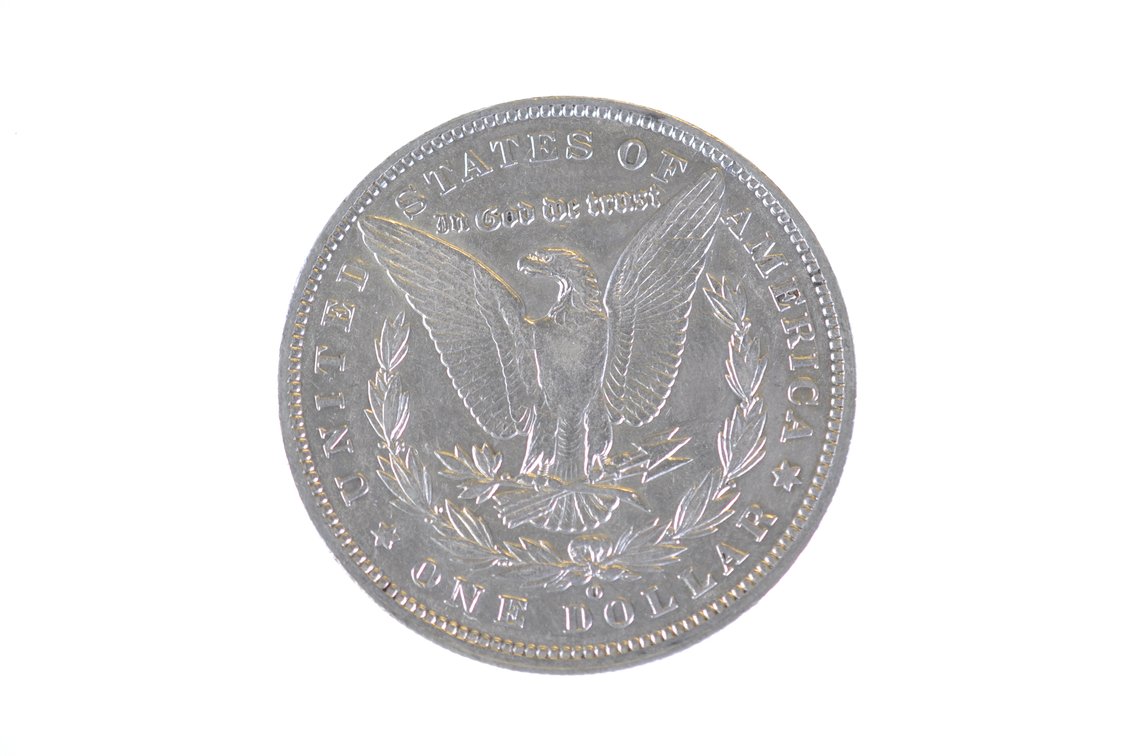 1892 Silver Morgan Dollar New Orleans, photo 2 of 2