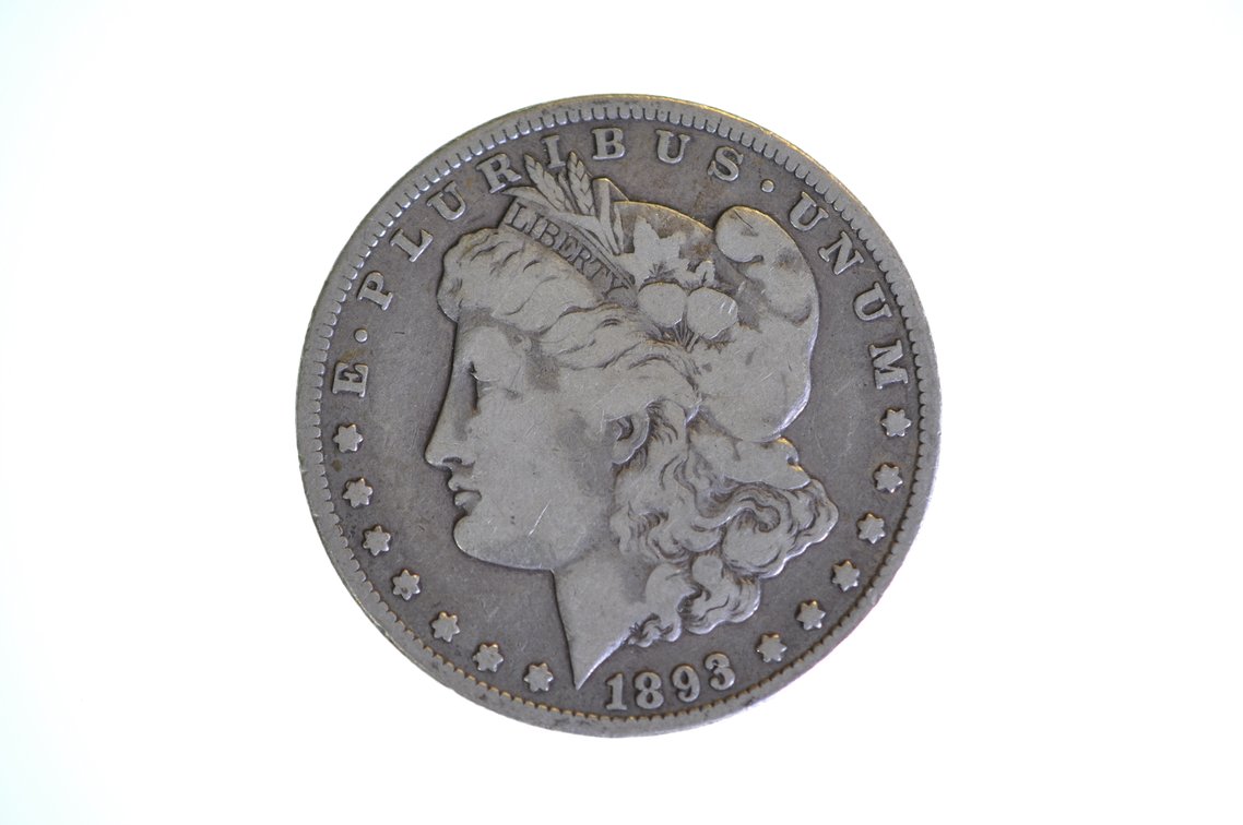 1893 Morgan Silver Dollar New Orleans, photo 2 of 3
