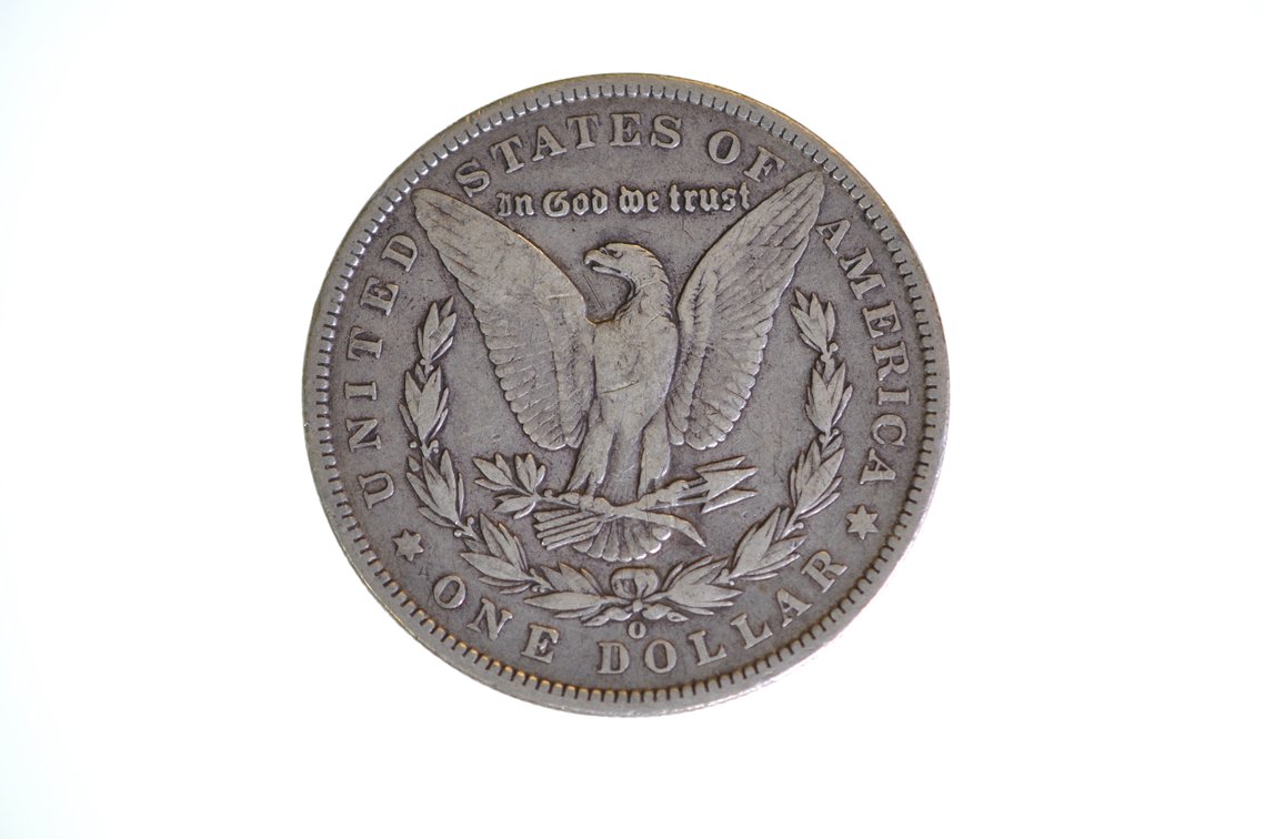 1896 Morgan Silver Dollar New Orleans, photo 2 of 3