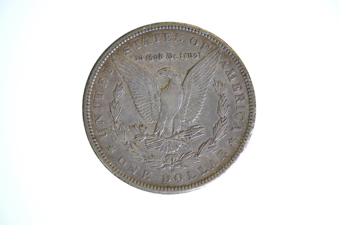 1896 Morgan Silver Dollar San Francisco, photo 2 of 2