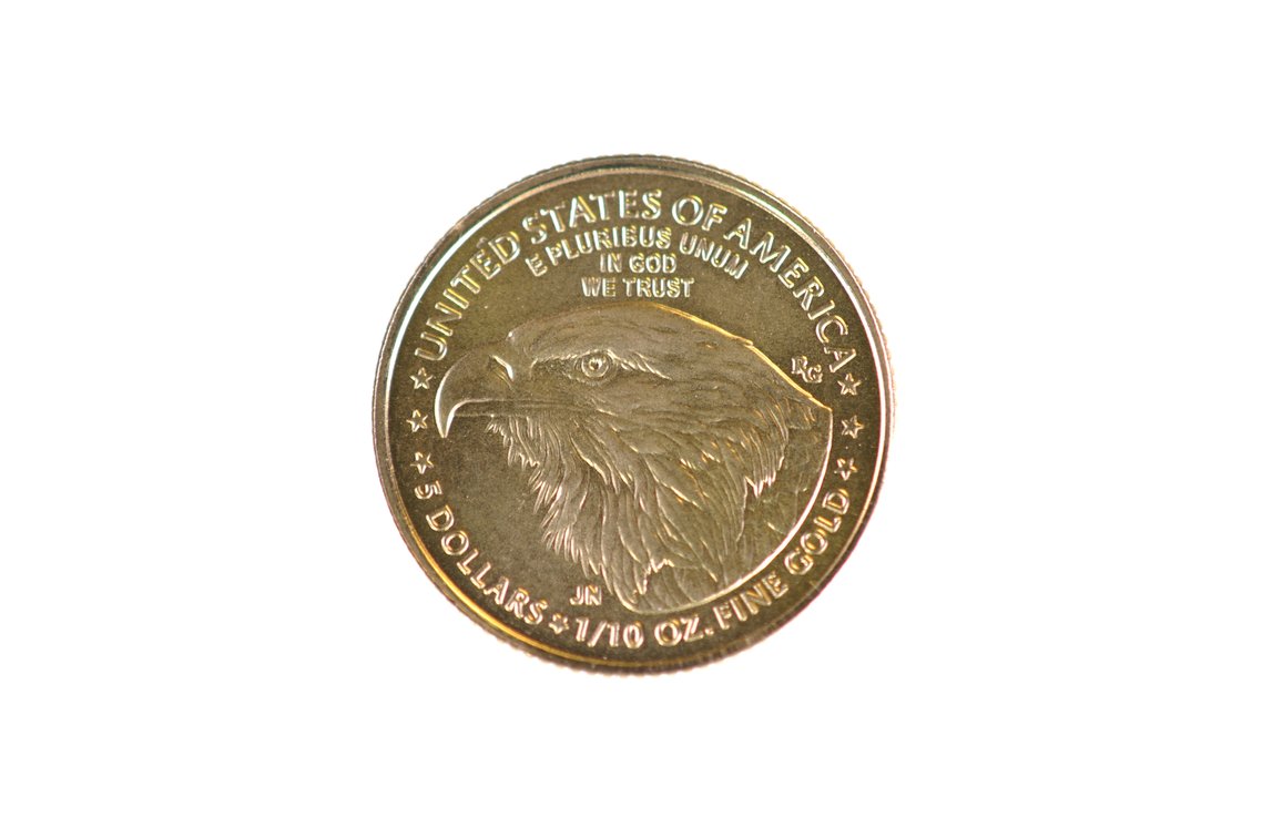 2021 Five Dollars U.S. Walking Liberty Gold Coin, photo 3 of 4