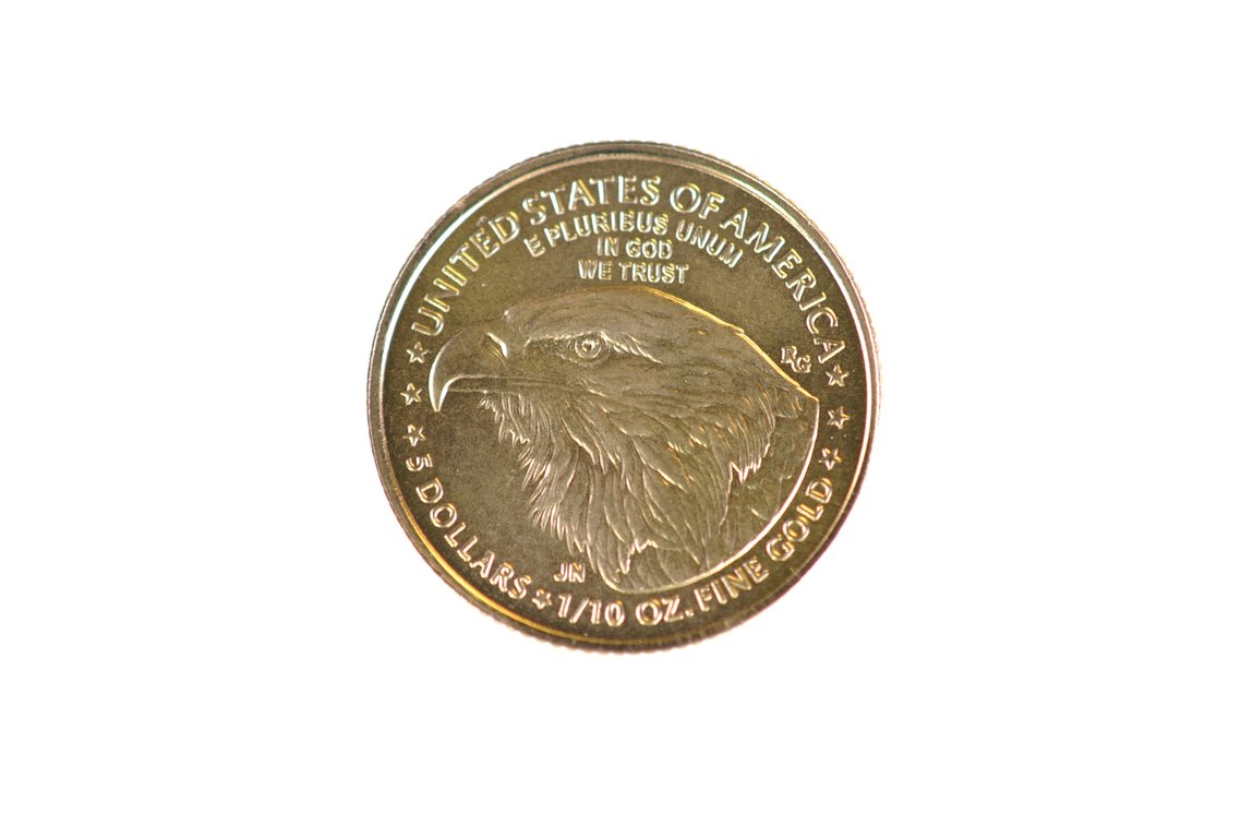 2021 Five Dollars U.S. Walking Liberty Gold Coin, photo 4 of 4
