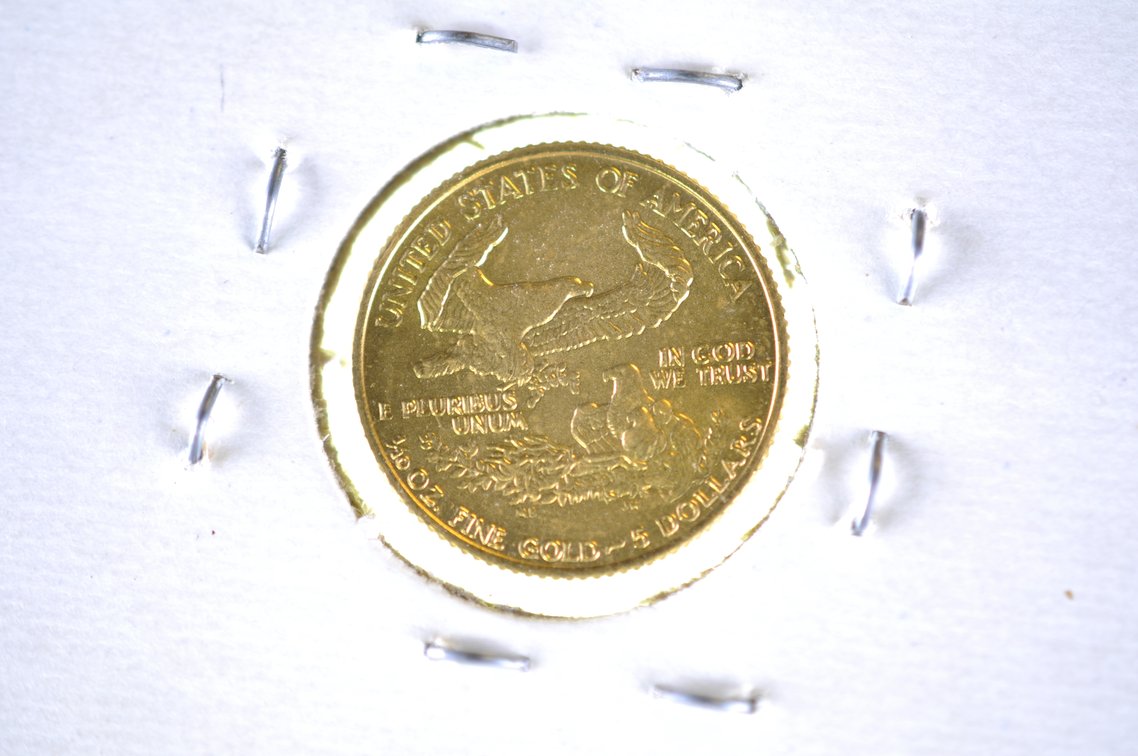 1986 Five Dollars U.S. Walking Liberty Gold Coin, photo 4 of 4