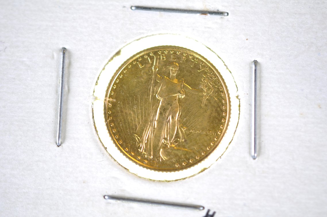 1986 Five Dollars U.S. Walking Liberty Gold Coin, photo 2 of 4