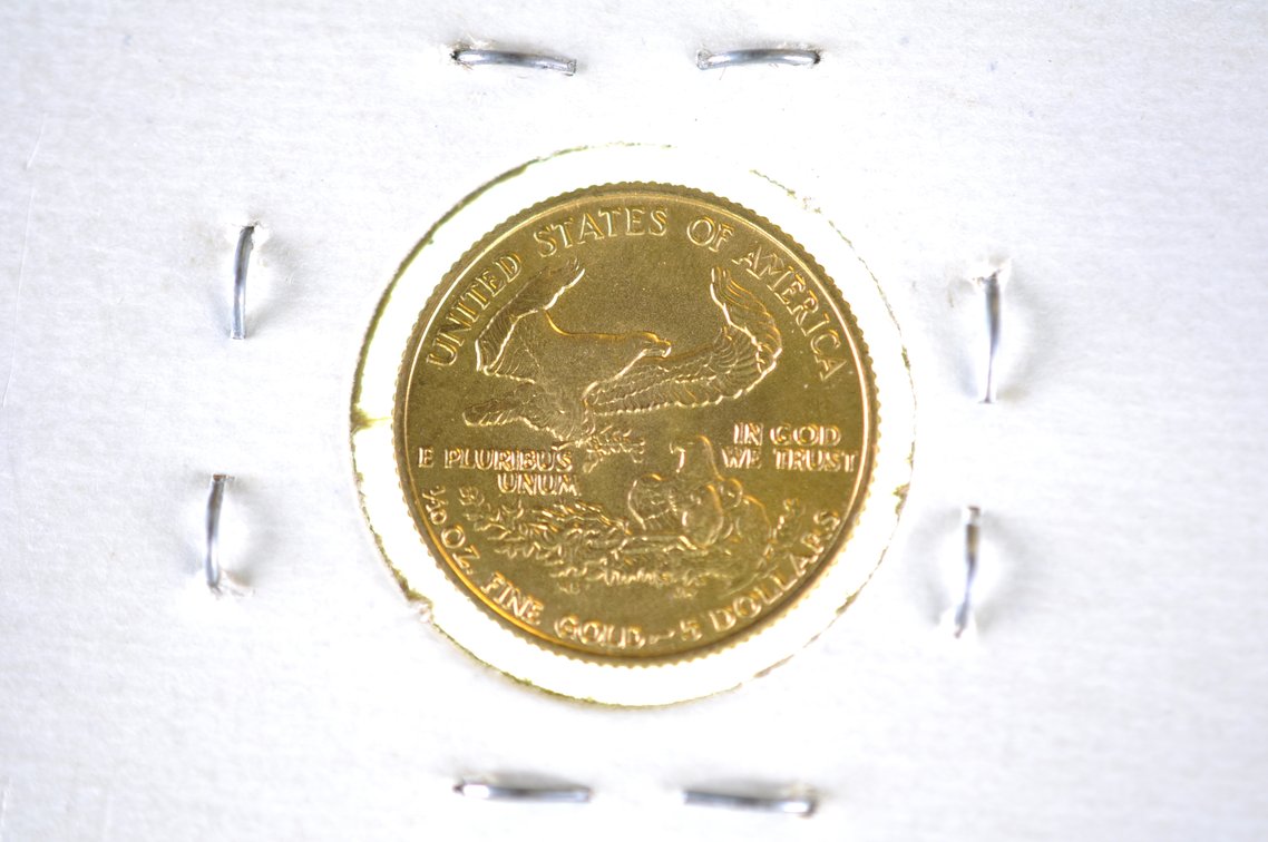 1986 Five Dollars U.S. Walking Liberty Gold Coin, photo 3 of 4