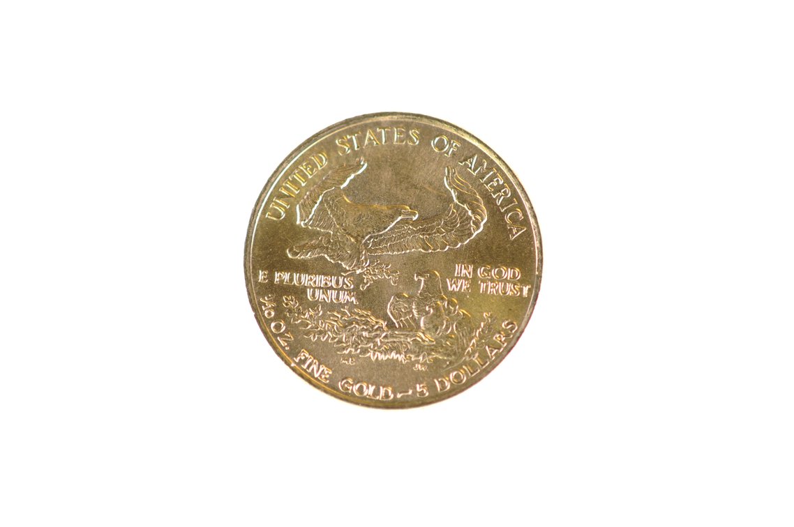 1988 Five Dollars U.S. Walking Liberty Gold Coin, photo 4 of 4