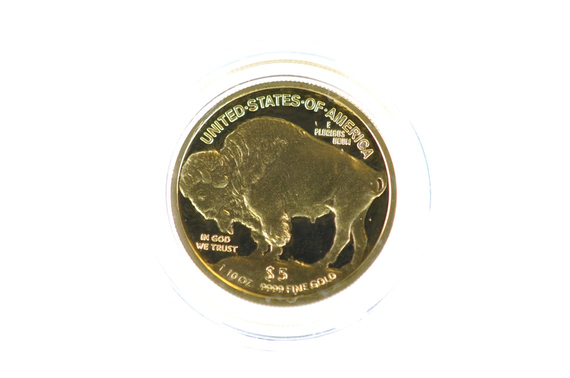 2008 Liberty Buffalo Nickel Five Dollar Gold Coin, photo 3 of 4