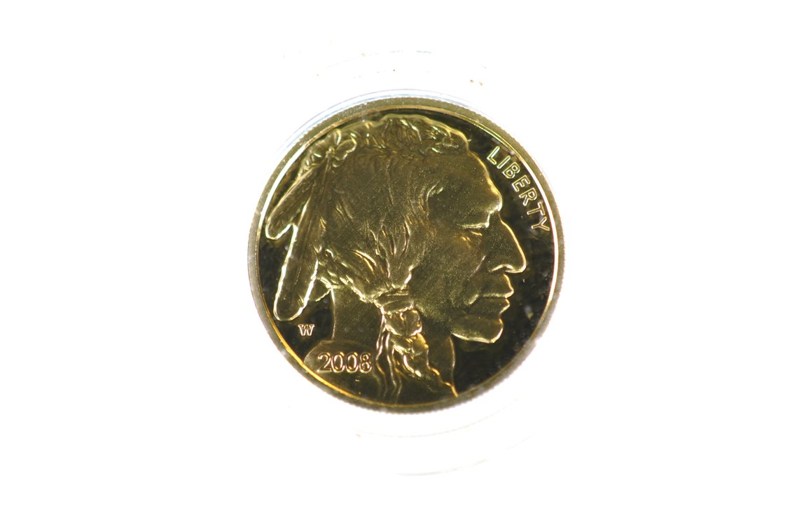 2008 Liberty Buffalo Nickel Five Dollar Gold Coin, photo 2 of 4