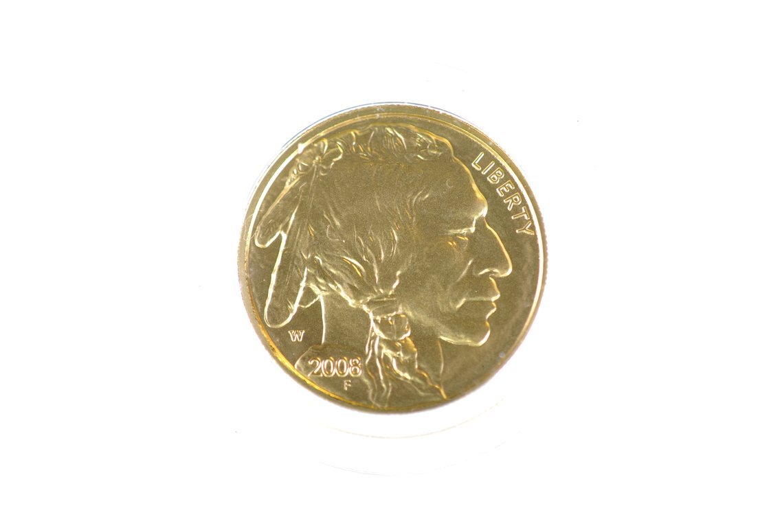 2008 Liberty Buffalo Nickel Five Dollar Gold Coin, photo 2 of 4